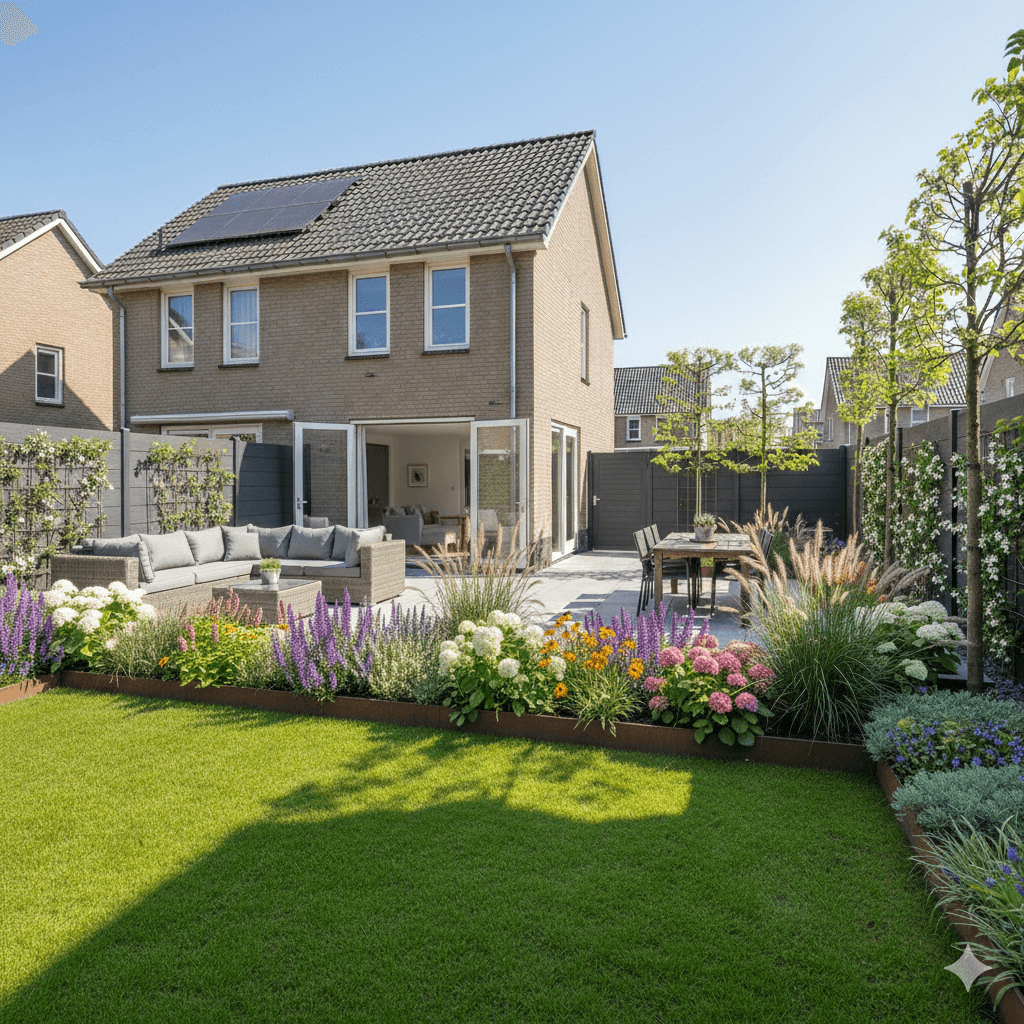 gras laten aanleggen 2 onder 1 kap