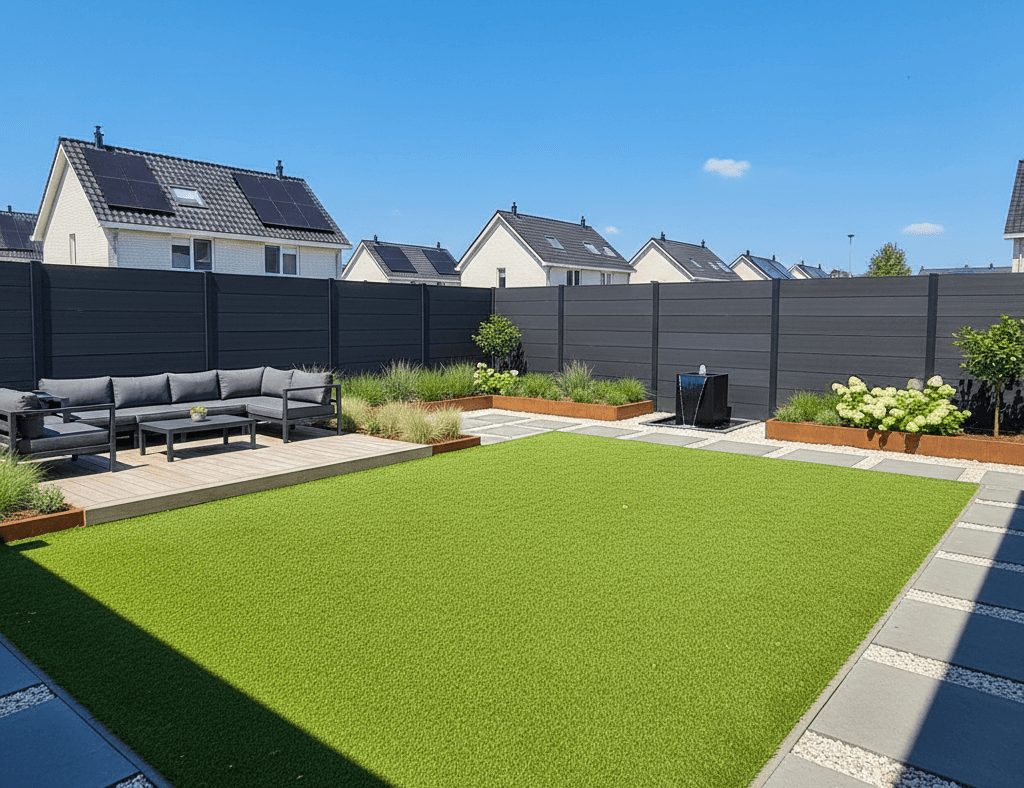 Kunstgras laten aanleggen onderhoudsarme tuin