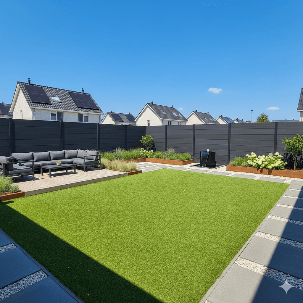 Kunstgras laten aanleggen onderhoudsarme tuin